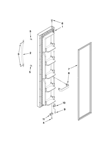 Freezer door parts