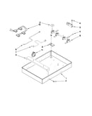 Burner box, gas valves, and switches