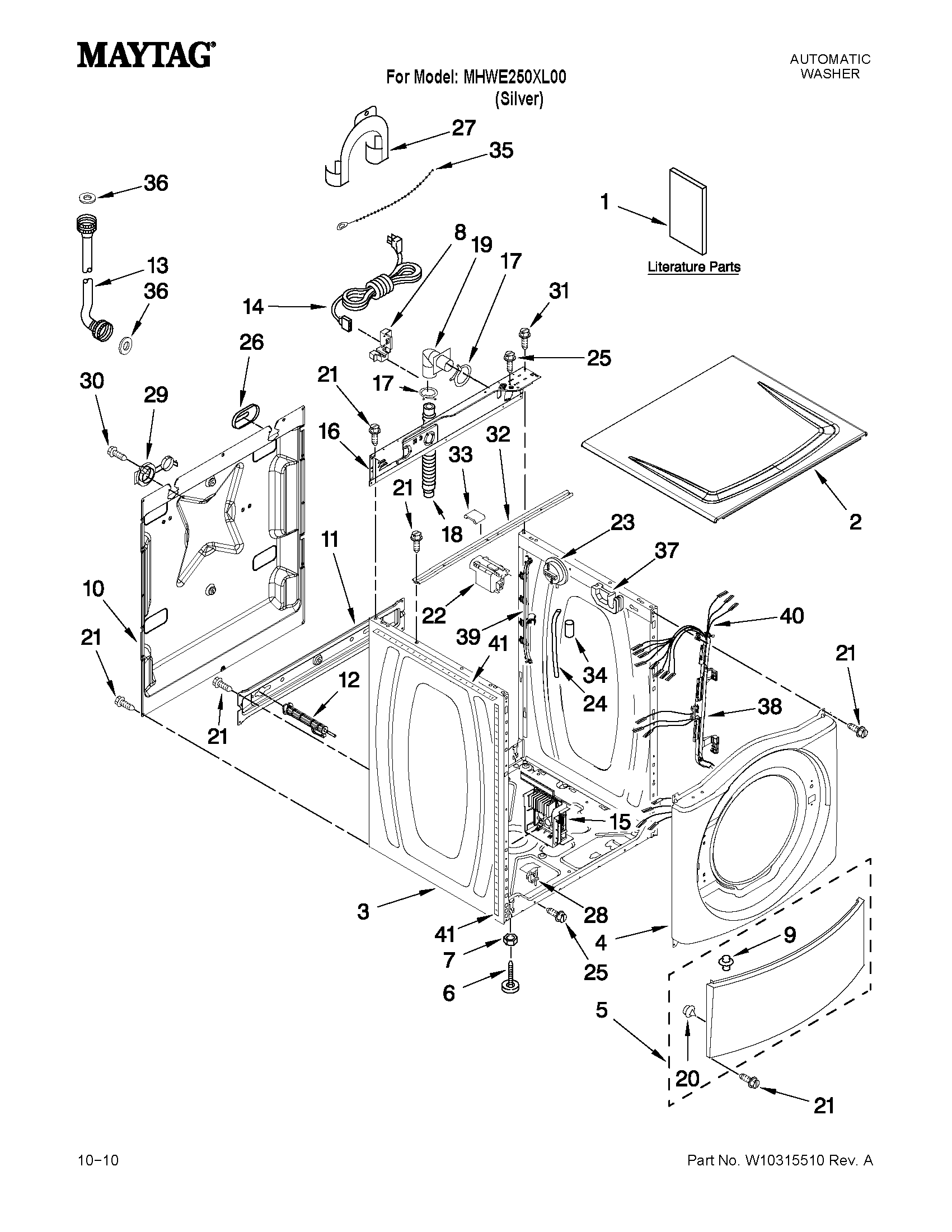 Top and cabinet parts