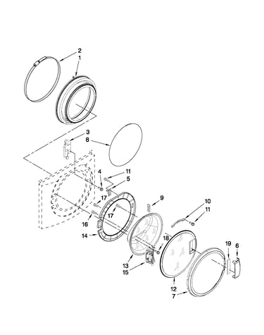 Door and latch parts