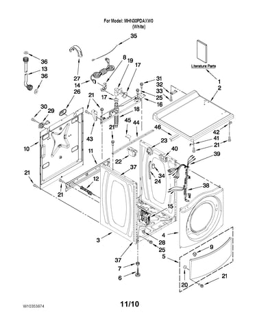 Top and cabinet parts