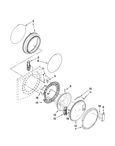 Door and latch parts