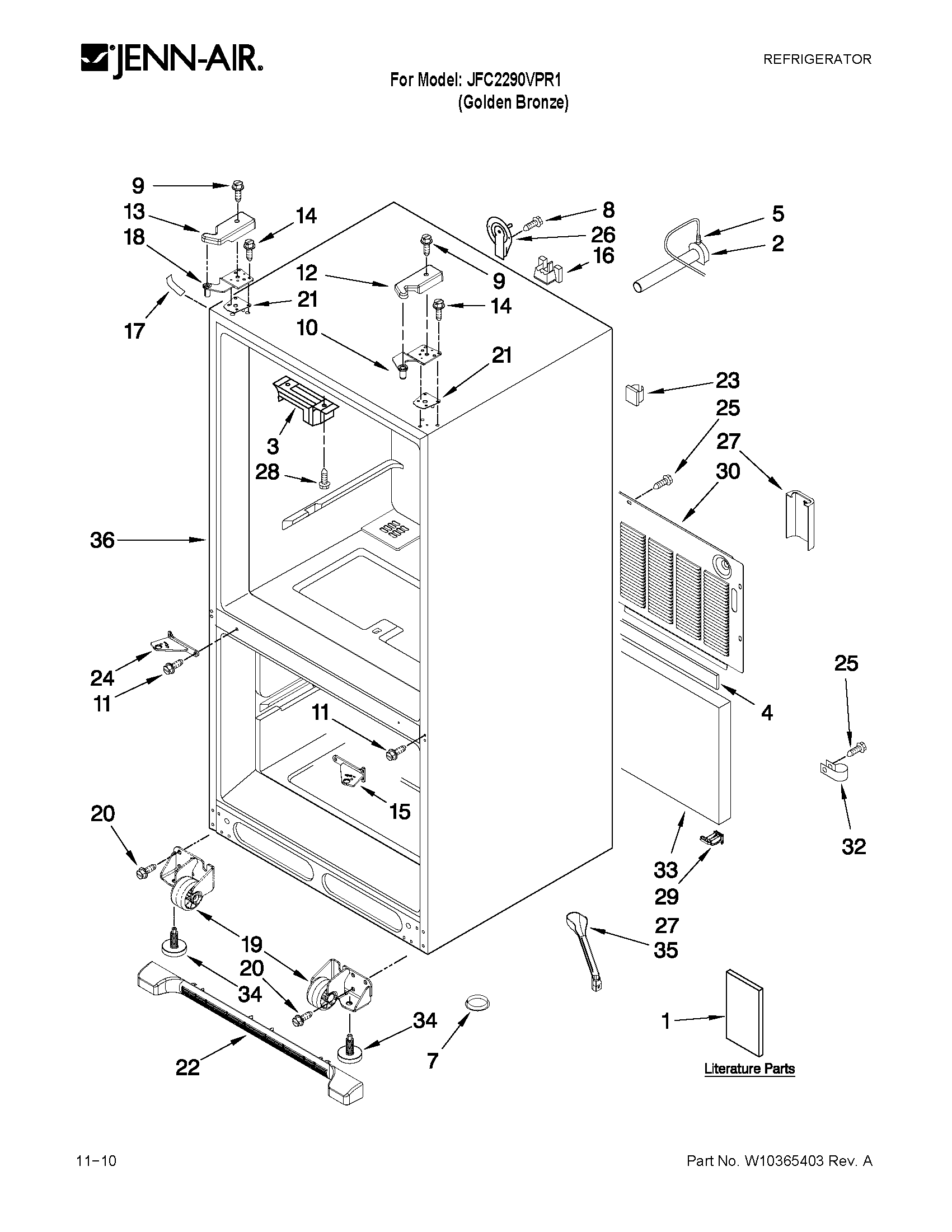 Cabinet parts