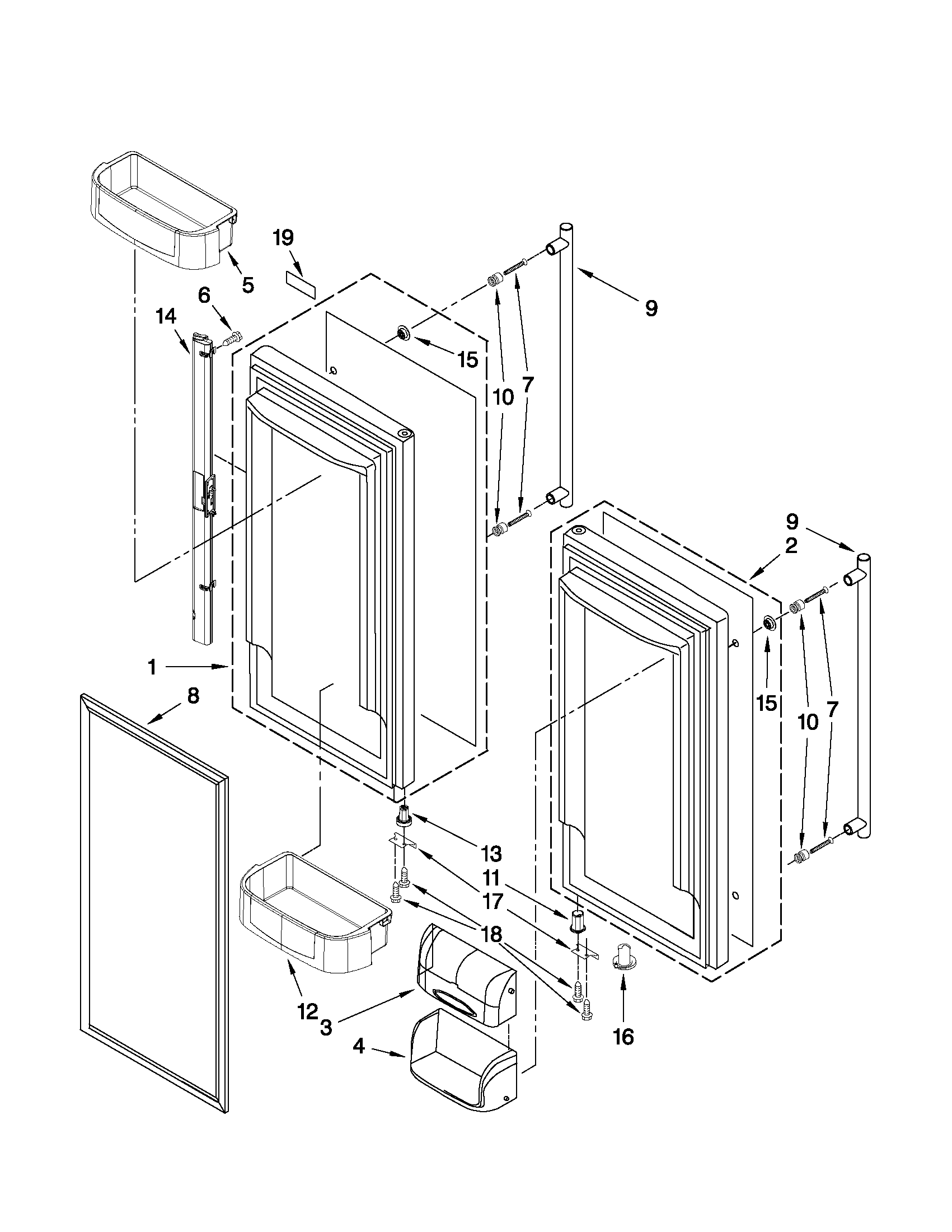 REFRIGERATOR DOOR PARTS