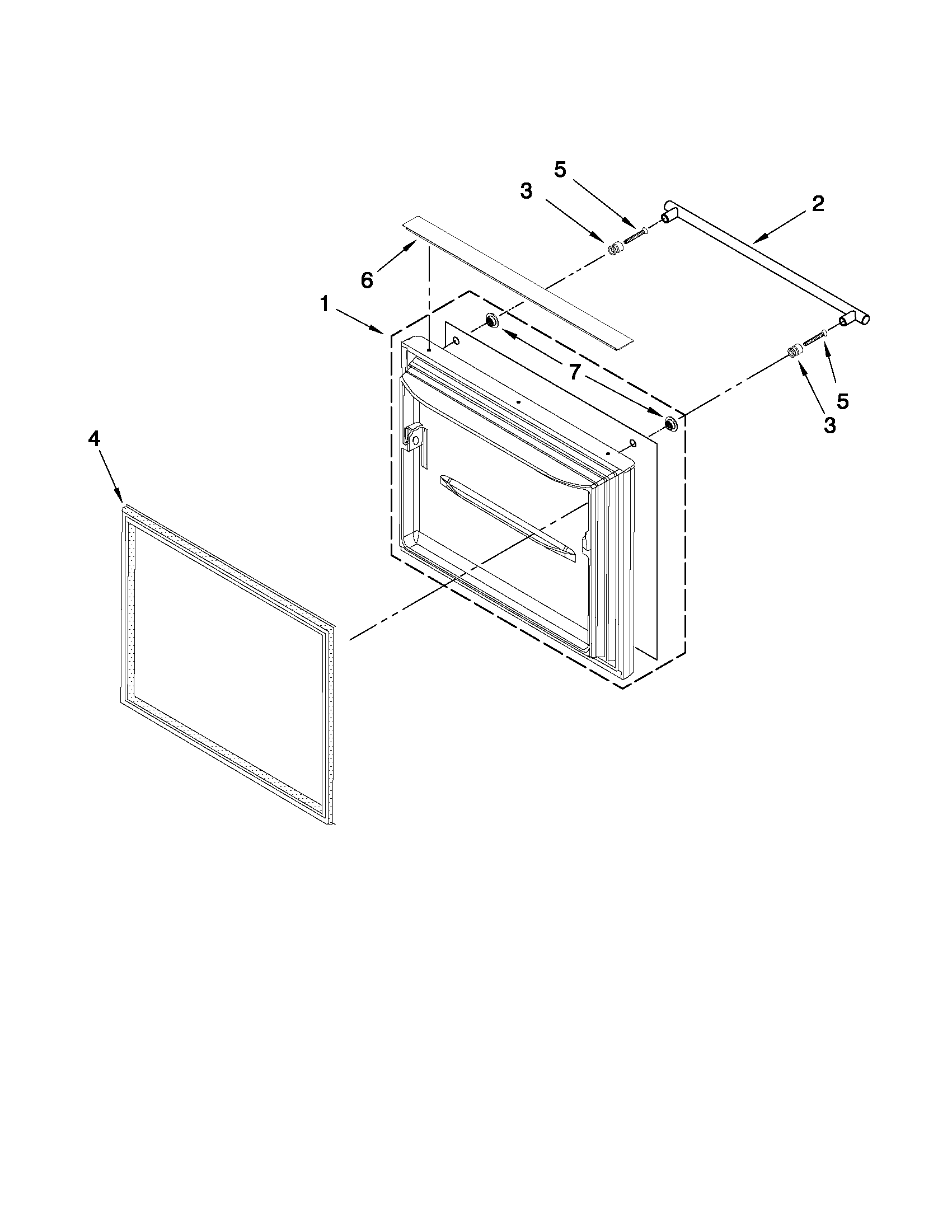 Freezer door parts