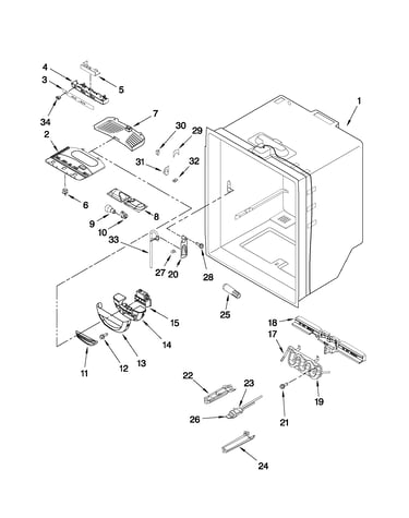 Refrigerator liner parts