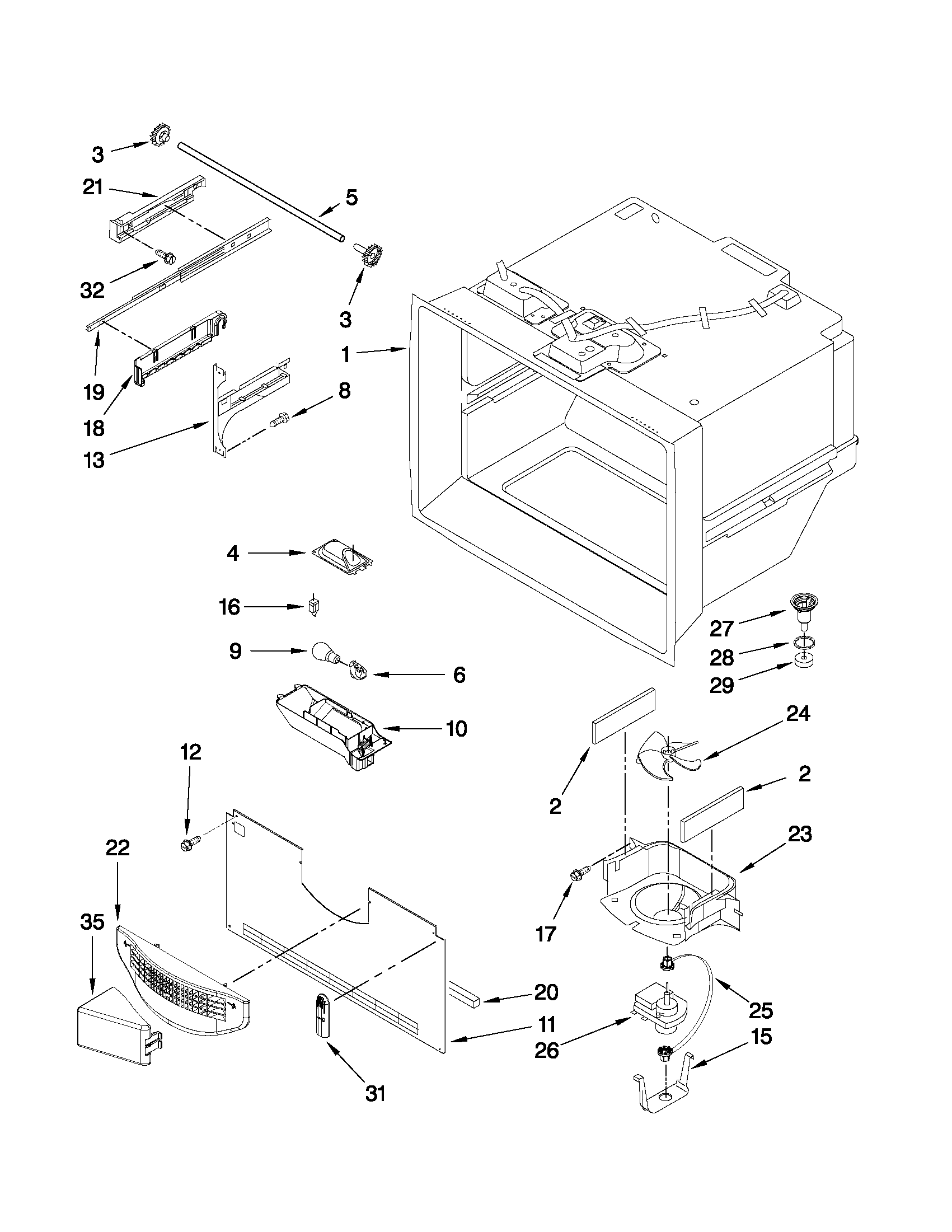 FREEZER LINER PARTS