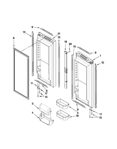 Refrigerator door parts