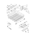 KitchenAid KUDE70CVSS0 upper rack and track parts diagram