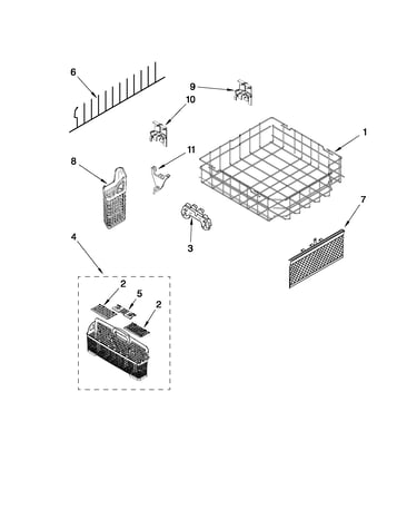 Lower rack parts