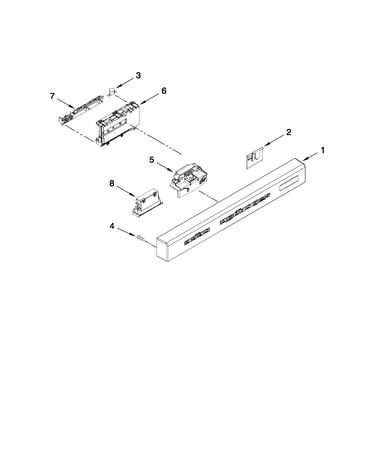 Control panel and latch parts