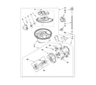 KitchenAid KUDS30CXWH0 pump, washarm and motor parts diagram