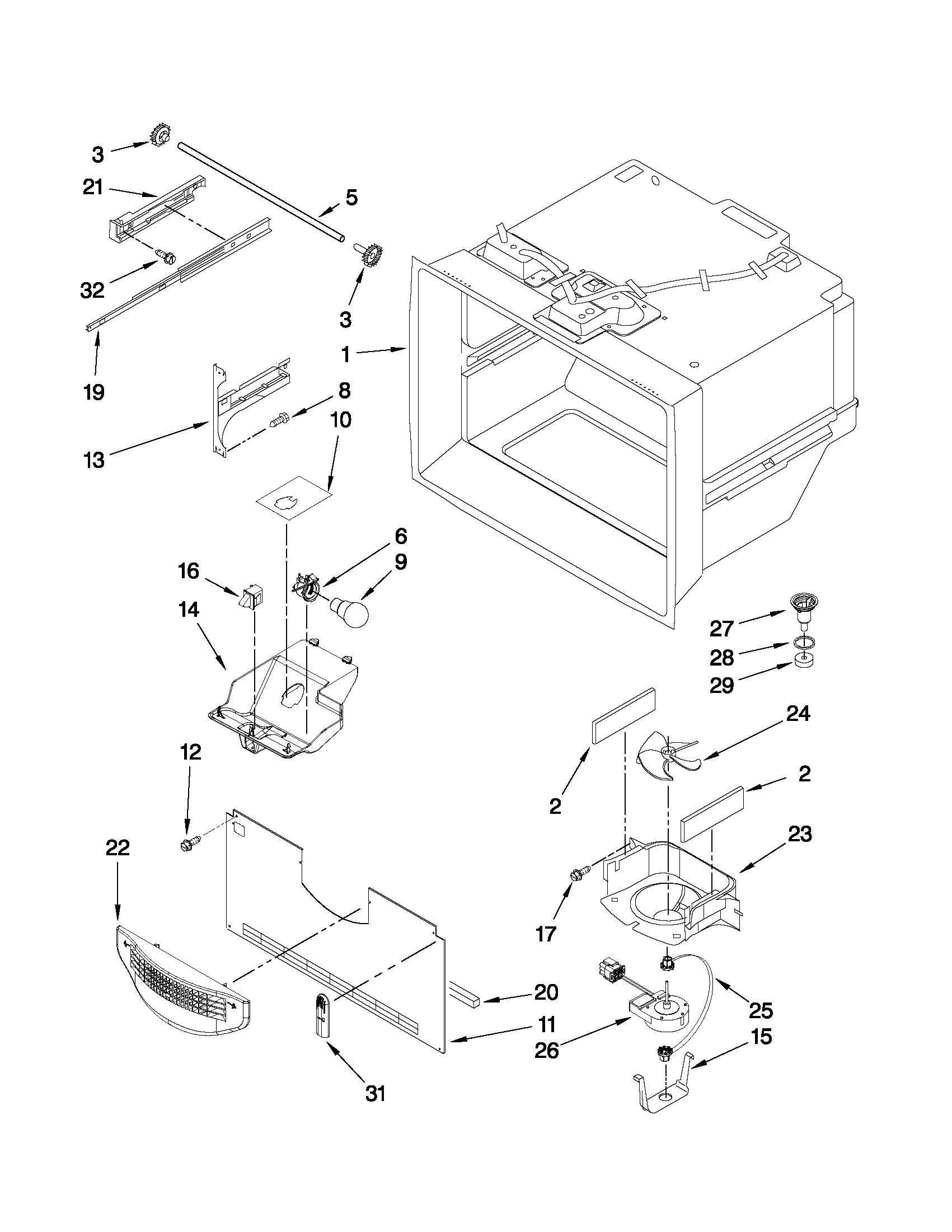 FREEZER LINER PARTS