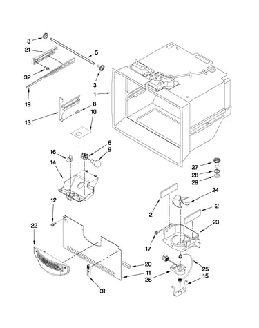 Freezer liner parts