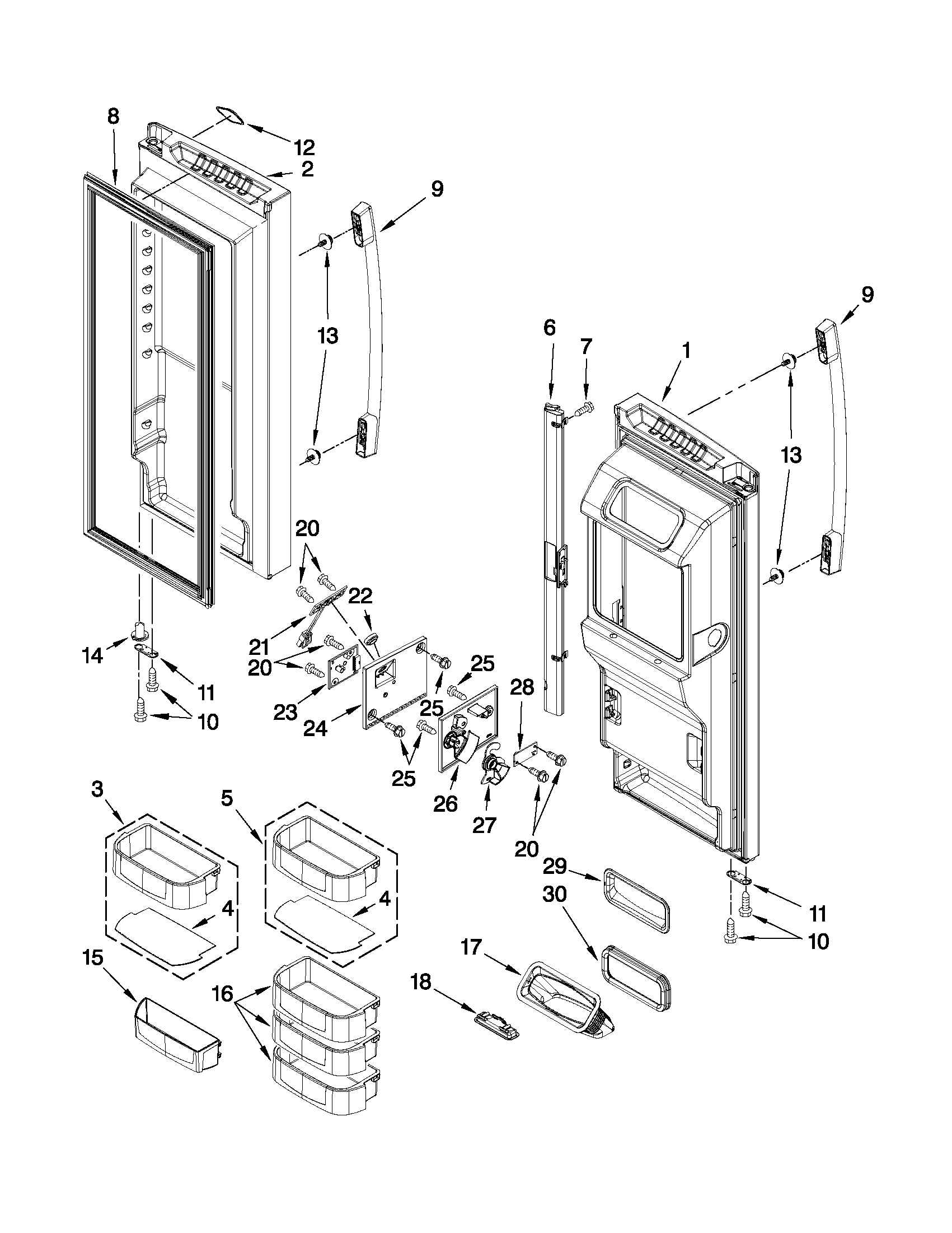 REFRIGERATOR DOOR PARTS