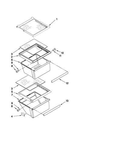 Refrigerator shelf parts