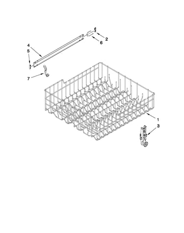 Upper rack and track parts