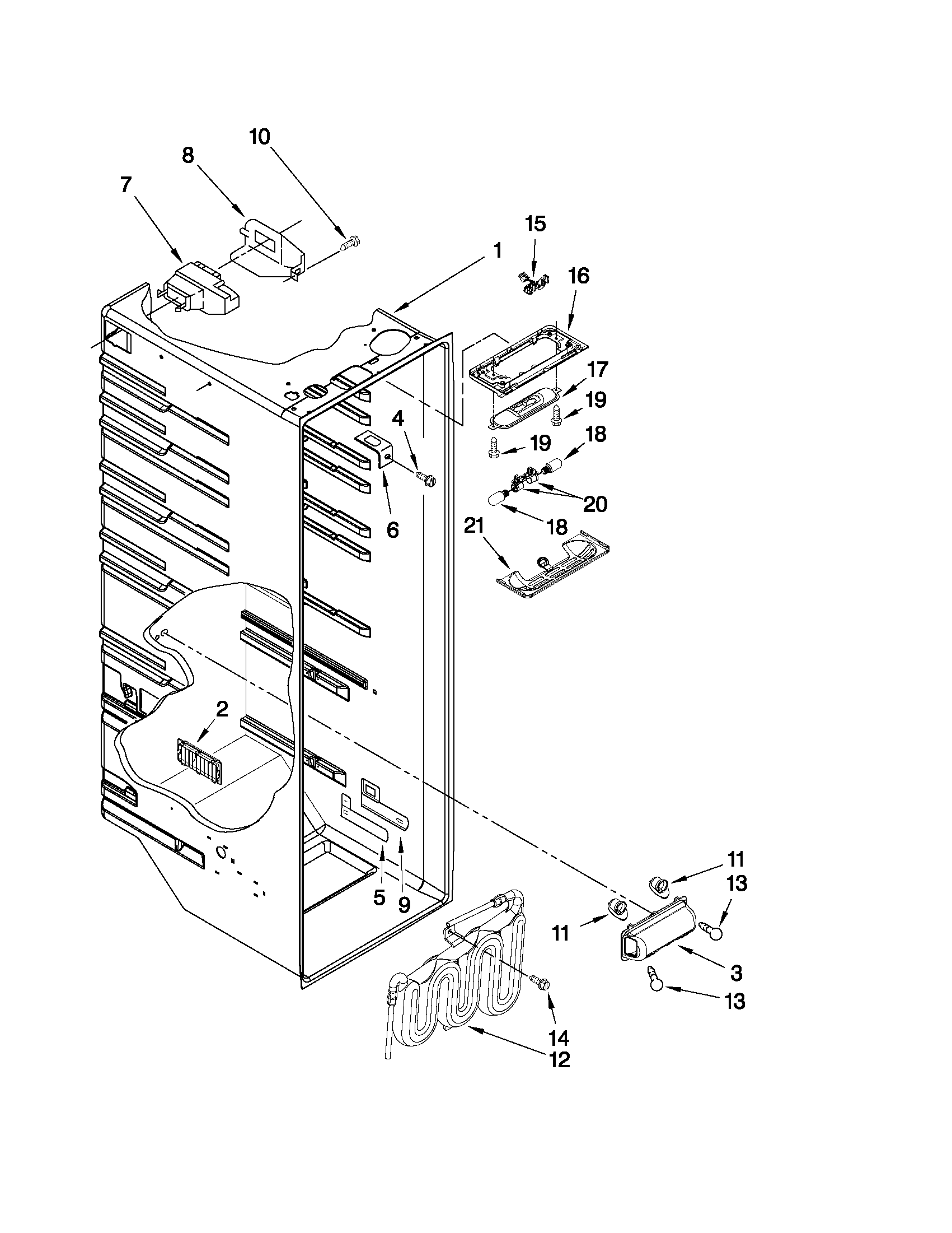 Refrigerator liner parts