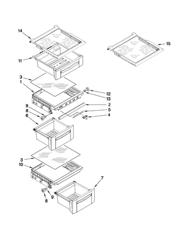 Refrigerator shelf parts