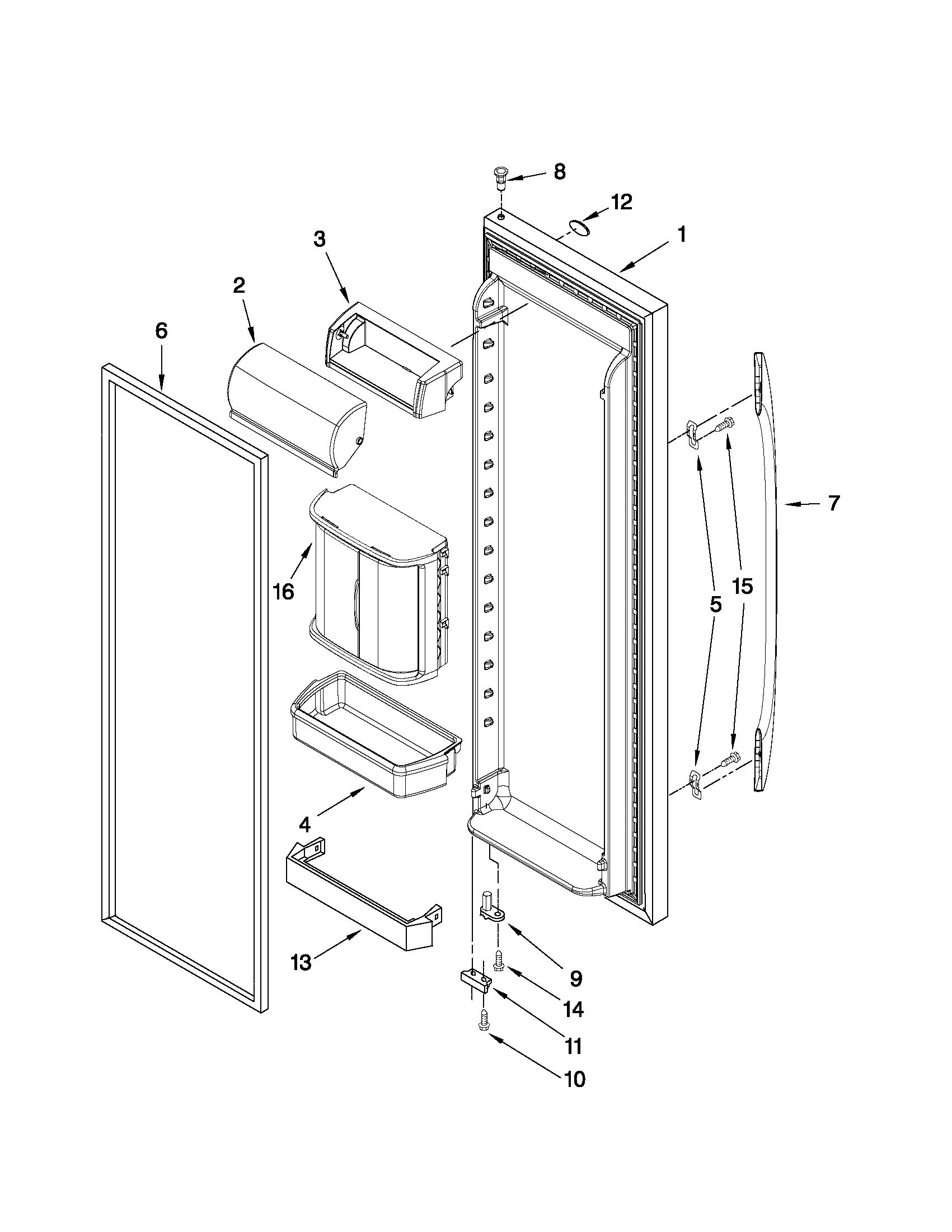 Refrigerator door parts