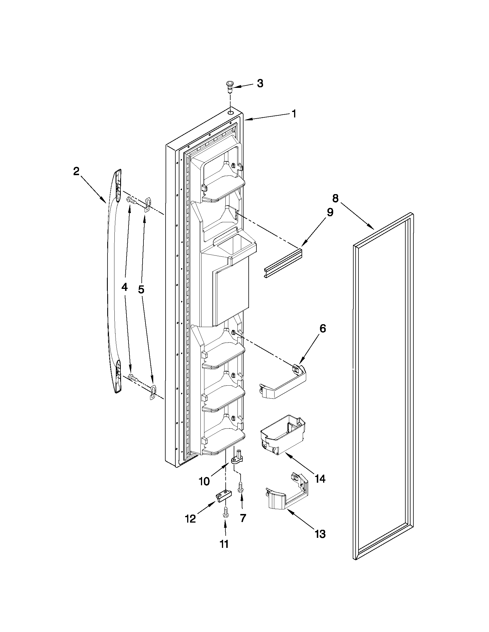 Freezer door parts