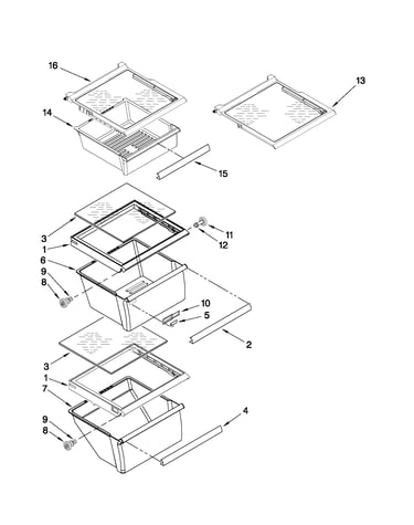 Refrigerator shelf parts
