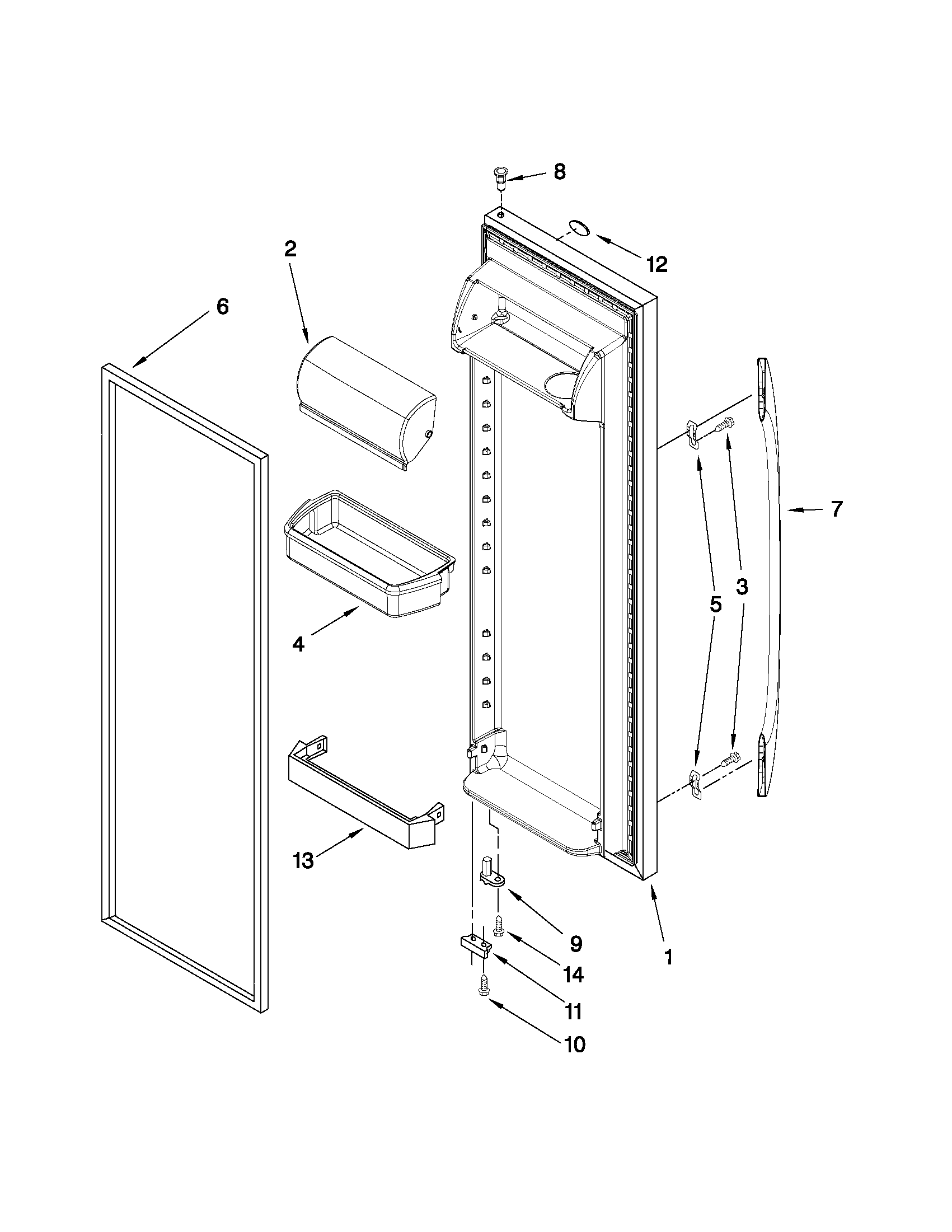 Refrigerator door parts