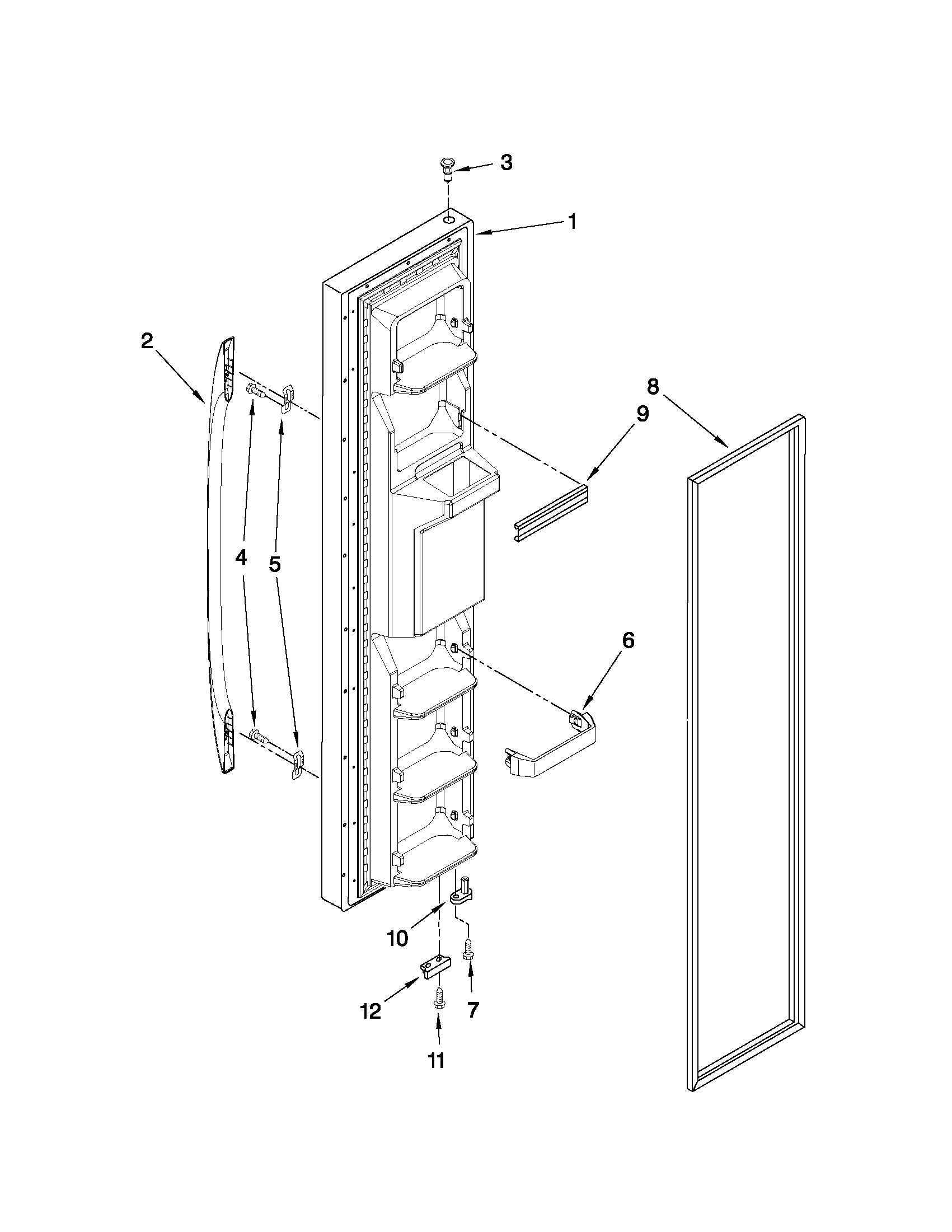 Freezer door parts