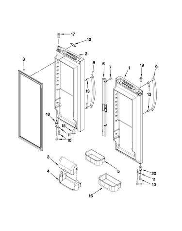 Refrigerator door parts