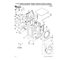 Whirlpool WFW9600TW00 top and cabinet parts diagram