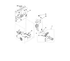 Whirlpool WFW9600TW00 steamer, pump and motor parts diagram