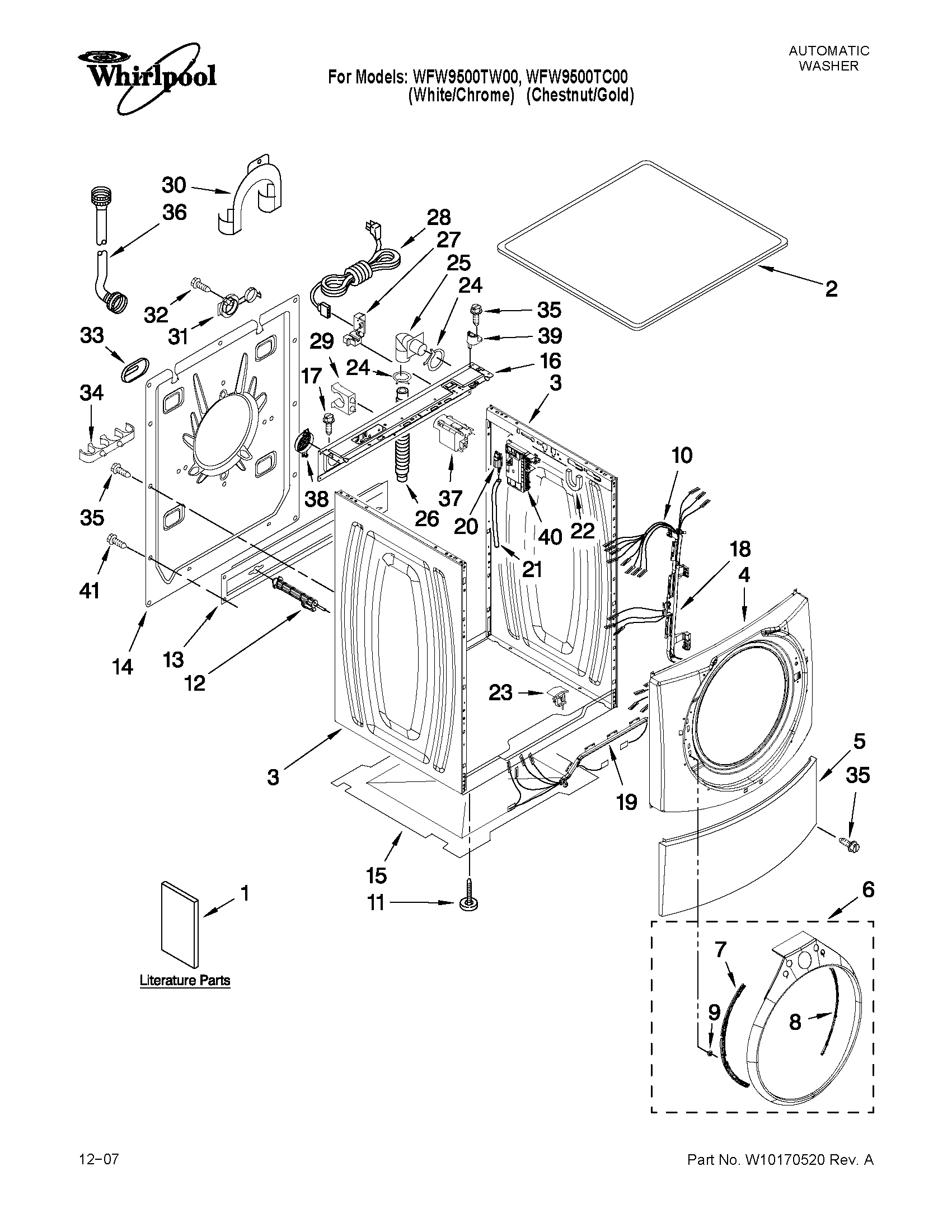 TOP AND CABINET PARTS