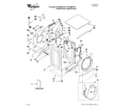 Whirlpool WFW9600TW01 top and cabinet parts diagram