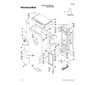KitchenAid KUIC15NLXS0 cabinet liner and door parts diagram