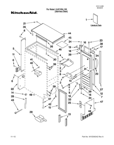 Cabinet liner and door parts