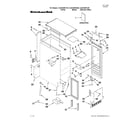 KitchenAid KUIS15NRXW0 cabinet liner and door parts diagram