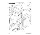 KitchenAid KUIS18PNXB0 cabinet liner and door parts diagram