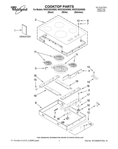 Cooktop parts