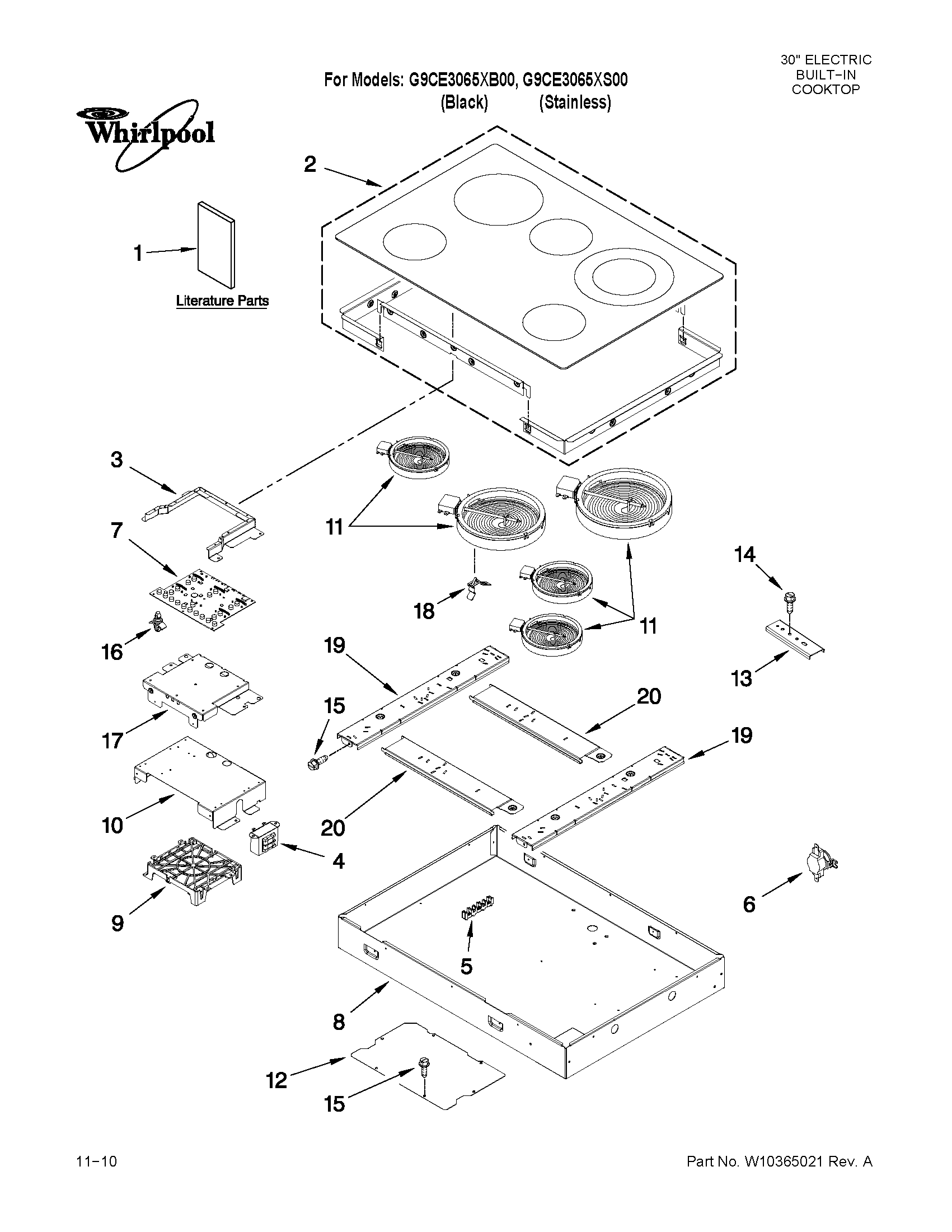 Cooktop parts