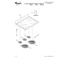 Whirlpool GGE390LXQ01 cooktop parts diagram