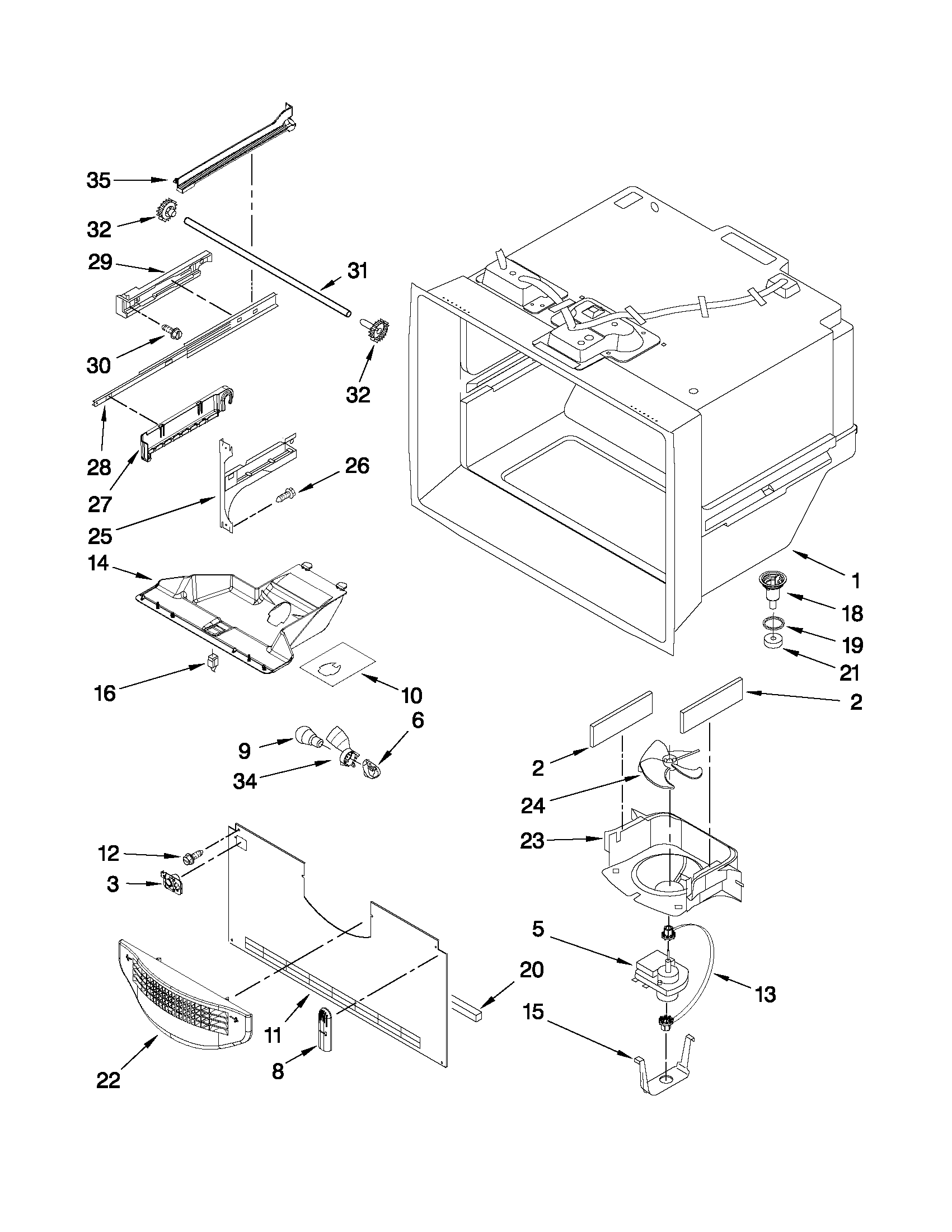FREEZER LINER PARTS