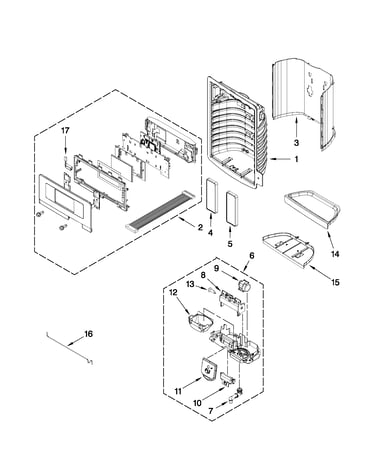 Dispenser front parts
