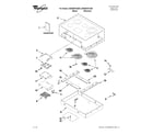 Whirlpool G9CE3675XB00 cooktop parts diagram