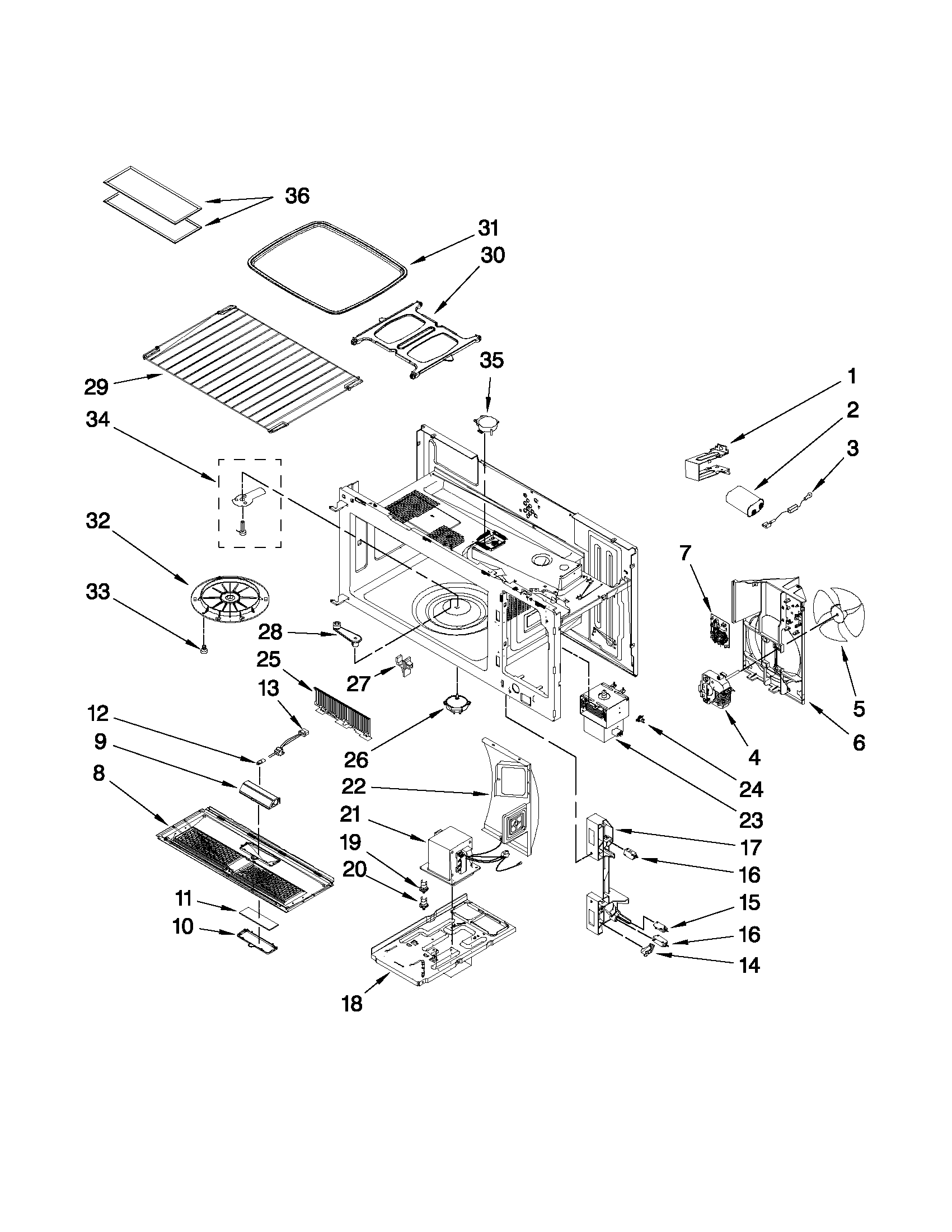 Interior and ventilation parts