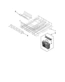 Upper and lower dishrack parts
