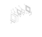 Whirlpool RBD305PVB00 lower oven door parts diagram