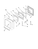Upper oven door parts