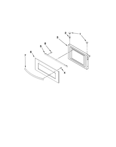 Microwave door parts