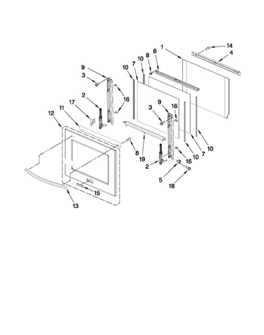 Oven door parts