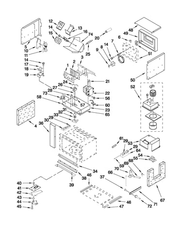 Cabinet and stirrer parts